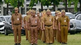 Peringatan Hari Desa Nasional (HDN) 2026 di lingkungan Sekretariat Daerah Provinsi Lampung, Senin (19/1/2026). (Foto: ist)
