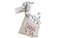 Ilustrasi anggaran dana desa yang menyusut.
