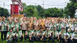 42 penyuluh pertanian terbaik Lampung resmi dilepas untuk bertugas di bawah naungan Kementerian Pertanian RI.